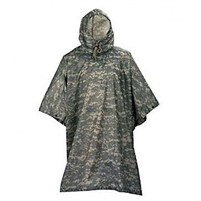 Military Issue ACU Rain Poncho - Used