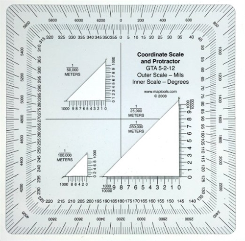 Maptools Super GTA MGRS/UTM Coordinate Grid Reader & Protractor
