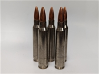 5pk - Nickel Plated .223 / 5.56 Dummy Ammo