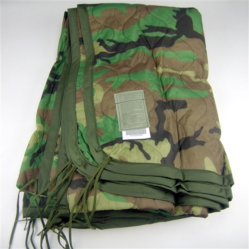 Original Military Woodland Camo Poncho Liner Woobie Blanket. Unissued USGI  M81. - Centerfire Systems