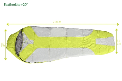 LEDGE FEATHERLITE 20 DEGREE SLEEPING BAG