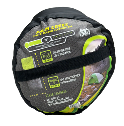 World Famous PALM CREEK 30 Degree Sleeping Bag