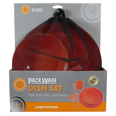 PACKWARE  ORANGE DISH SET