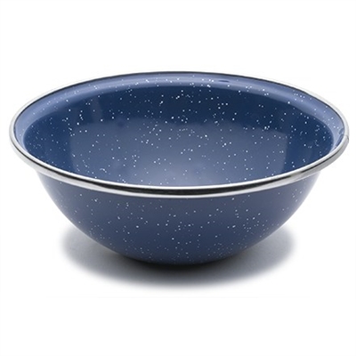 BLUE ENAMEL S/S RIM 6" MIXING BOWL