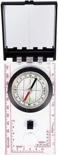 Map Compass with Sighting Mirror