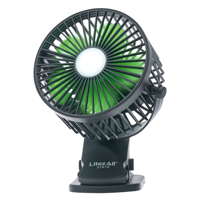 Rechargeable Clip On Fan with Light