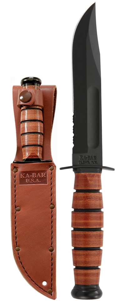 KABAR Single Mark Short Fighting/Utility Knife Serrated