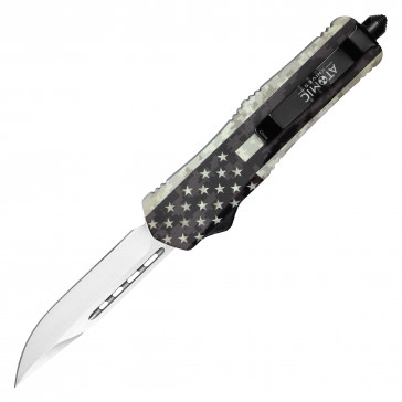 ATOMIC BLACK CAMO FLAG AUTO KNIFE