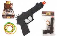 WOODEN RUBBERBAND PISTOL BLACK