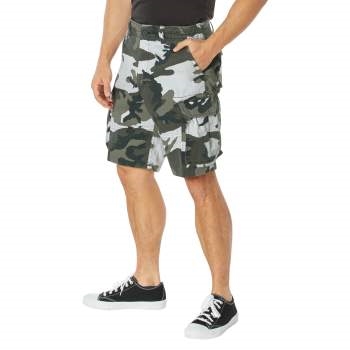 Vintage Paratrooper Cargo Shorts - City Camo