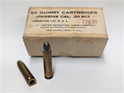 WWII Era .30 Carbine Dummy Ammo- 50 Pack