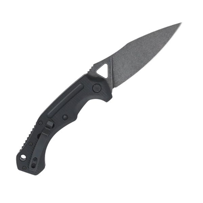 COBRATEC RYKER BLACK PLAIN EDGE KNIFE