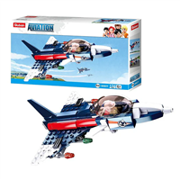 Aviation Fighter Jet Building Brick Kit (134 pcs)