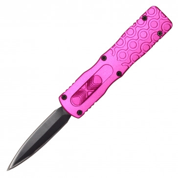 MICRO OTF PINK W/BLACK BLADE AUTO KNIFE
