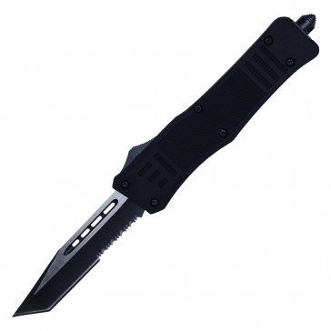 ATOMIC OTF BLACK SERRATED TANTO AUTO KNIFE