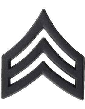 Black Metal Rank Sergeant (E-5) - Set of 2