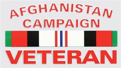 AFGHANISTAN CAMPAIGN VETERAN DECAL