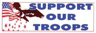 SUPPORT OUR TROOPS BUMPER STICKER