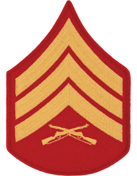 Gold/Red Male Chevron Sergeant USMC (Pair)