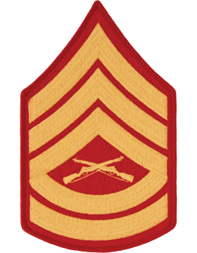 Gold/Red Male Chevron Gunnery Sergeant USMC (Pair)