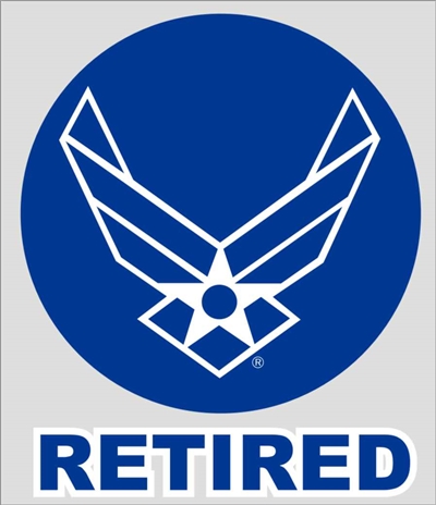 US AIR FORCE RETIRED DECAL