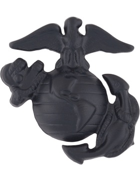 USMC Enlisted Collar Black Metal (Screw Back) Pair