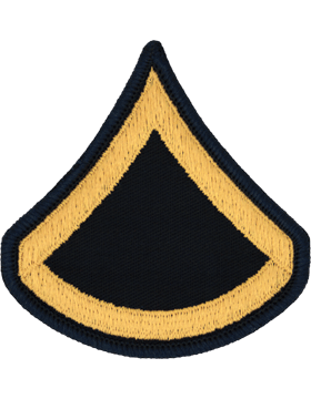 Army Dress Chevron Gold on Blue E-3 Private First Class (Pair)