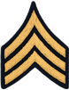 Army Dress Chevron Gold on Blue E-5 Sergeant (Pair)