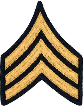 Army Dress Chevron Gold on Blue E-5 Sergeant (Pair)