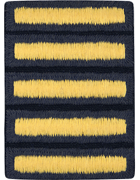 Army Dress Uniform Overseas Bars Gold on Blue (Each)