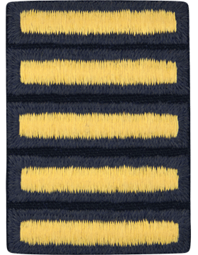 Army Dress Uniform Overseas Bars Gold on Blue (Each)