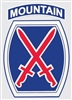 10th MOUNTAIN DIVISION DECAL