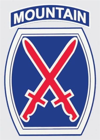 10th MOUNTAIN DIVISION DECAL