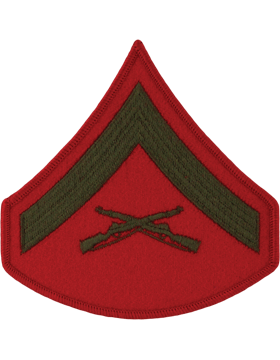 Green/Red Male Chevron Lance Corporal USMC (Pair)