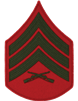 Green/Red Male Chevron Sergeant USMC (Pair)