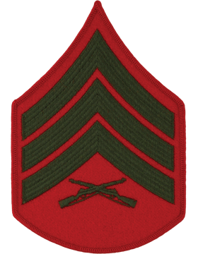 Green/Red Male Chevron Sergeant USMC (Pair)