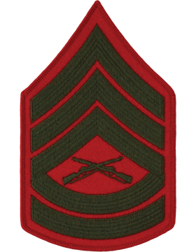 Green/Red Male Chevron Gunnery Sergeant USMC (Pair)