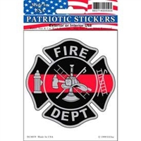 FIRE LOGO W/RED LINE DECAL