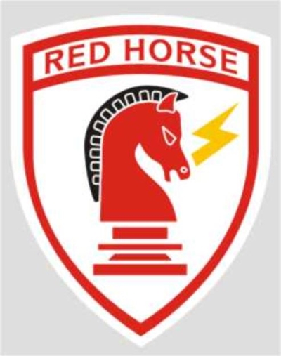 AIR FORCE CIVIL ENGINEER RED HORSE DECAL
