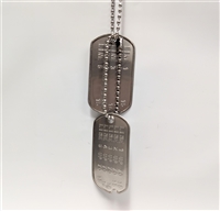 CUSTOM SET OF GI STAINLESS STEEL DOG TAGS