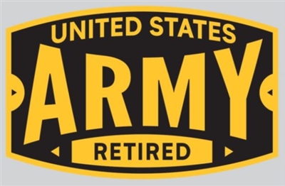 US ARMY RETIRED DECAL