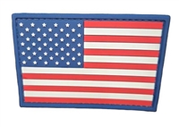 PVC USA FLAG W/NAVY BORDER PATCH