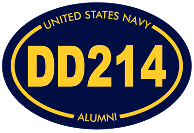 US NAVY ALUMNI DD214 OVAL DECAL