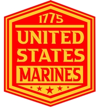 US MARINES 1775 HEXAGON STICKER