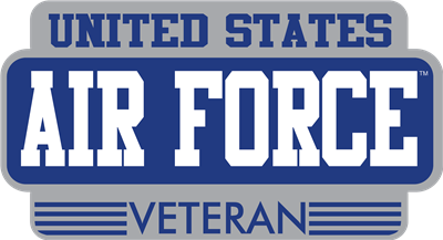 US AIR FORCE VETERAN RECTANGLE DECAL