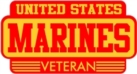 US MARINES VETERAN RECTANGLE STICKER
