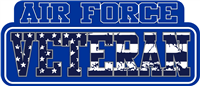 US AIR FORCE VETERAN CAMO FLAG DECAL