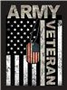 ARMY VETERAN FLAG W/DOG TAG DECAL