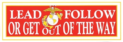 MARINES LEAD FOLLOW DECAL