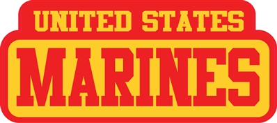 US MARINES RECTANGLE STICKER